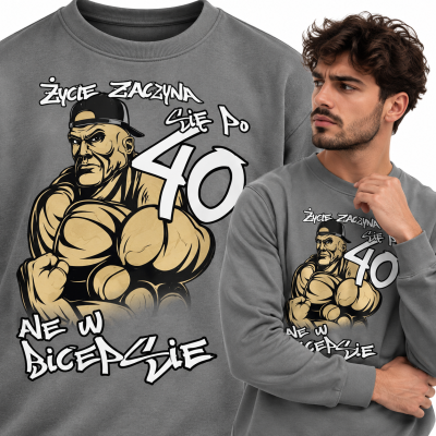 BLUZA NA SIŁOWNIĘ  ŻYCIE PO 40-TCE